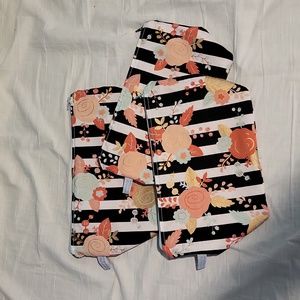 Peach roses cosmetic bags